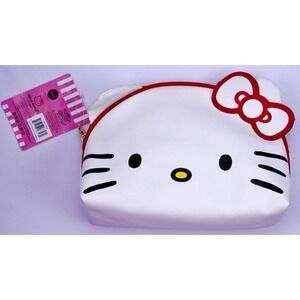 Sanrio Hello Kitty Makeup Cosmetic Bag New  Red & White